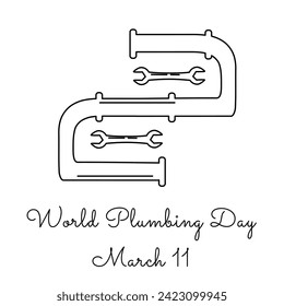 line art of World Plumbing Day good for World Plumbing Day celebrate. line art. illustration.