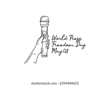 line art of world press freedom day good for world press freedom day celebrate. line art. illustration.