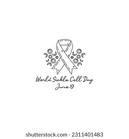 line art of world sickle cell day good for world sickle cell day celebrate. line art. illustration.