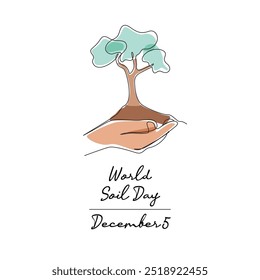 line art of world soil day good for world soil day celebrate. line art.