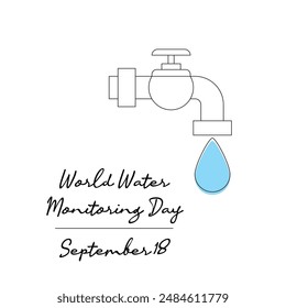 line art of World Water Monitoring Day good for World Water Monitoring Day celebrate. line art.