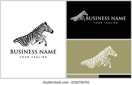 line art zebra logo template