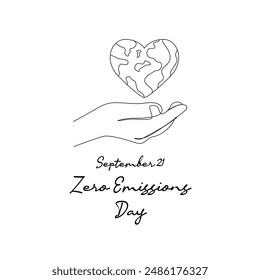 line art of Zero Emissions Day good for Zero Emissions Day celebrate. line art.