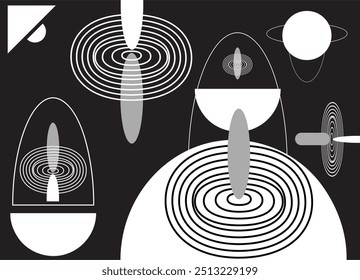 line, artistic,  curve, dynamic, effect, futuristic, geometry, graphic, minimal, monochrome, poster, print, round, stripes, swirl, textured, three-dimensional, illusion,     art, illustration, linear