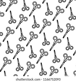 line artistic scissors school utensils background