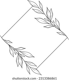 Line arts, Frame shapes with flowers,  Wedding decoration, Shapes with flowers and leaves
