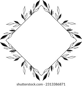 Line arts, Frame shapes with flowers,  Wedding decoration, Shapes with flowers and leaves