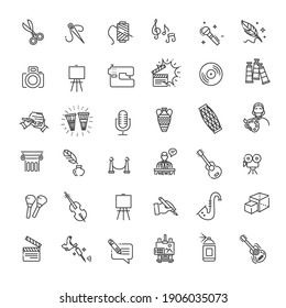 Line Arts Icons set. Vector linear icons