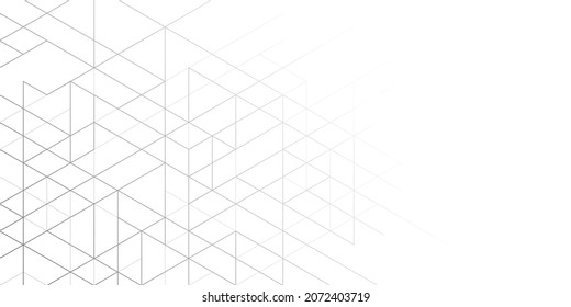Arte de línea.Fondo blanco de líneas.Geometría de cuadrados.Ilustración vectorial.	