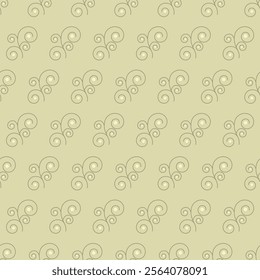 Line artwork seamless pattern of single line drawing. Floral surface design of abstract lines.