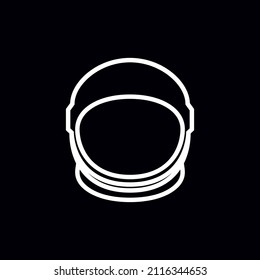 line Astronaut helmet simple logo design, vector graphic symbol icon illustration