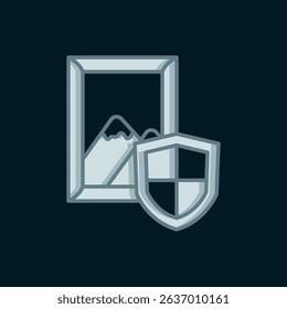 Line Auction painting icon isolated on black background. Auction bidding. Sale and buyers. Flat filled outline style with shadow. Vector