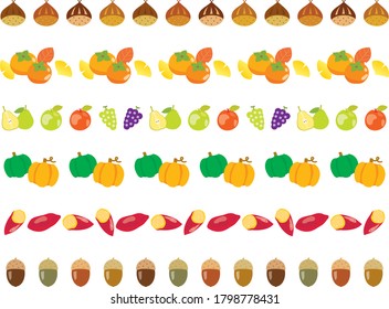 Line of the autumn foods