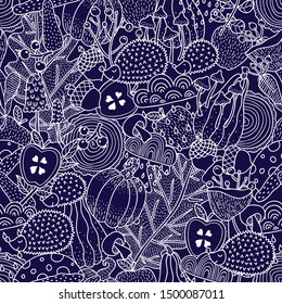 Line autumn.Vector seamless pattern. Can be used in textile industry, paper, background, scrapbooking.
