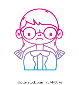 line avatar girl with blouse and hairstyle design