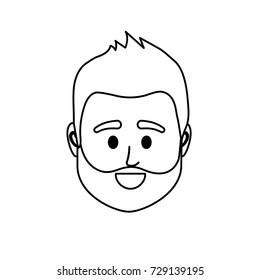 line avatar man head to social user