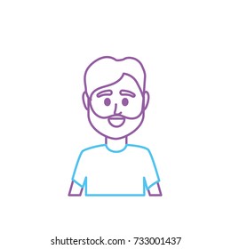 line avatar man with t-shirt design