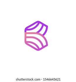  Line B letter logo template Illustration Design. Vector EPS 10.