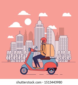 Line background, banner delivery app