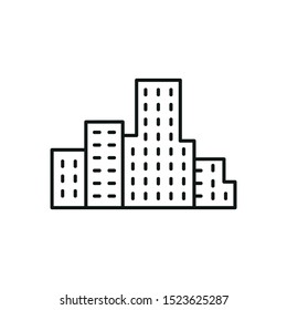 line background of the city, vector cityscape collection. icon for apps and websites