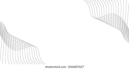 Line background texture and pattern. Abstract black wave lines, wave pattern, waving lines texture background. Abstract 3d graphics wavy lines vector background. Black wave lines on white background