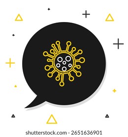 Line Bacteria icon isolated on white background. Bacteria and germs, microorganism disease causing, cell cancer, microbe, virus, fungi. Colorful outline concept. Vector