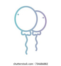 line balloon object design to decoration