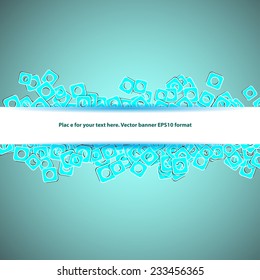 line banner for your text on blue background