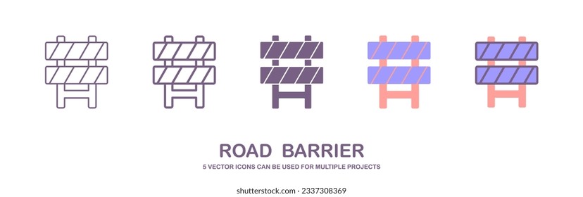 Line barrier, Road barrier icon illustration isolated vector sign symbol. vector illustration. isolated on white background