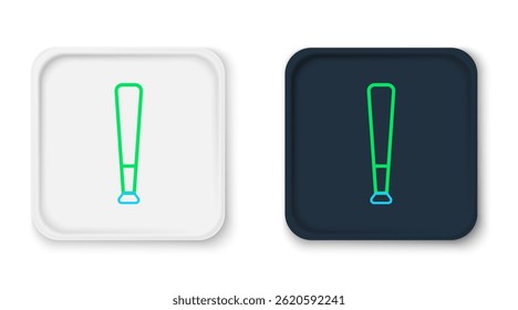 Line Baseball bat icon isolated on white background. Colorful outline concept. Vector
