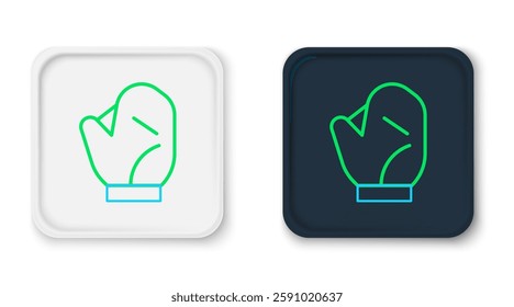 Line Baseball glove icon isolated on white background. Colorful outline concept. Vector