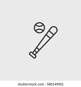 Line baseball icon illustration isolated vector sign symbol