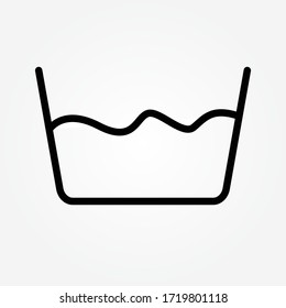 line basin water  icon vector illustration
