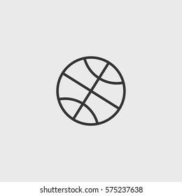 Line  Basketball ball  icon illustration isolated vector sign symbol