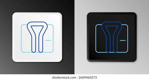 Line Bathrobe icon isolated on grey background. Colorful outline concept. Vector
