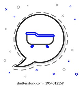 Line Bathtub icon isolated on white background. Colorful outline concept. Vector Illustration