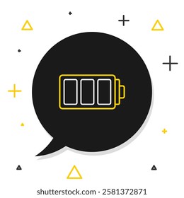 Line Battery charge level indicator icon isolated on white background. Colorful outline concept. Vector