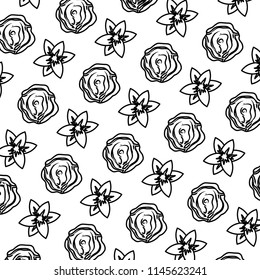 line beauty exotic flower and rose background