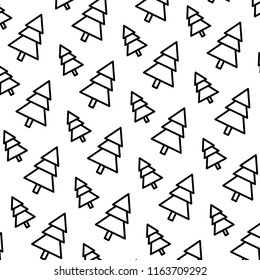 line beauty pine tree with stalk background