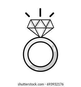line beauty wedding ring with diamond design