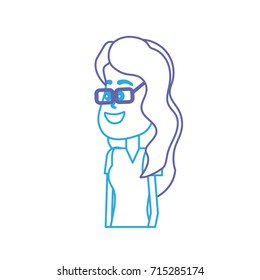 line beauty woman with hairstyle design and clothes