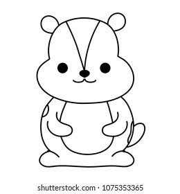 line beaver wild cute animal character