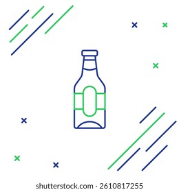 Line Beer bottle icon isolated on white background. Colorful outline concept. Vector