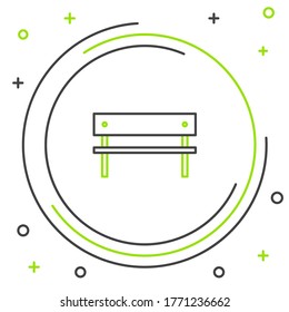 Icono del botón de línea aislado en fondo blanco. Concepto de esquema colorido. Vector