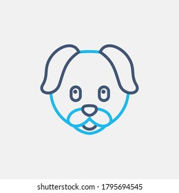 line bicolor dog icon, graphic illustration from Pet-vet collection, for web and app design