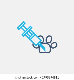 line bicolor vaccination icon, simple element from Pet-vet set, for web and mobile