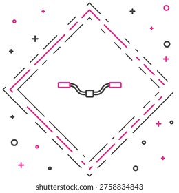 Line Bicycle handlebar icon isolated on white background. Colorful outline concept. Vector