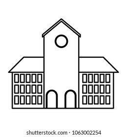 line big house with windows design and door