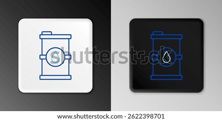 Line Bio fuel barrel icon isolated on grey background. Eco bio and canister. Green environment and recycle. Colorful outline concept. Vector