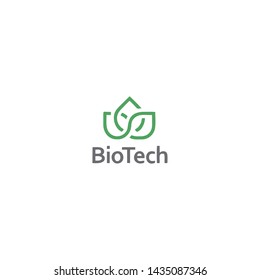Line Bio Tech Logo Design Template